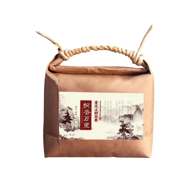 사용자 정의 크래프트 종이 가방 휴대용 도매 쌀 곡물 간식 차 건조화물 전문 선물 패키지 가방