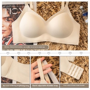 Soutien-gorge <span class=keywords><strong>femme</strong></span> en latex transparent dégradé sexy sans coutures, soutien-gorge de beauté à effet push-up - Product Image 6