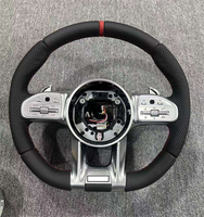 Volant AMG 809 pour Mercedes-Benz C E S GLC GLE GLS W205 W213 W222 X253 W166 W167 GLE300 en fibre de carbone et cuir perforé