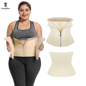 Cerniera anteriore e gancio 6 corsetto sottoseno in acciaio disossato <span class=keywords><strong>guaina</strong></span> termica dimagrante cintura calda da donna cintura in Neoprene Plus Size XS a 6XL - Product Image 2
