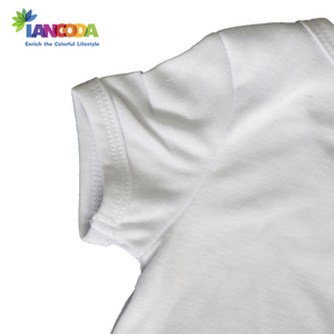 Barboteuse à manches courtes pour bébé, t-shirt blanc personnalisé par sublimation, - Product Image 4