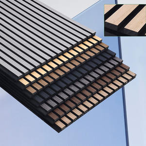 Listones de fibra de poliéster <span class=keywords><strong>antiruido</strong></span> de alta calidad, techo insonorizado moderno <span class=keywords><strong>para</strong></span> sala de estar, sala de conferencias, humedad de madera Natural - Product Image 1