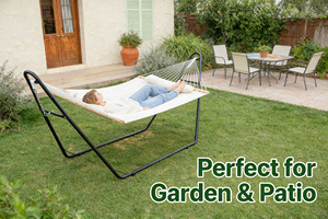 Universal <strong>Hammock</strong> Stand Only, Fits 9 to 14 <strong>Foot</strong> <strong>Hammocks</strong>, 600 Lbs Capacity, Double <strong>Hammock</strong> Stand for Outside (Glossy Jet Black) - Product Image 6