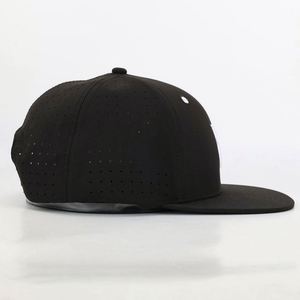 Gorra Snapback de 6 Paneles de Poliéster de Alta Calidad, Impermeable, con Perforaciones Cortadas a Láser, Logotipo Personalizado, Bordado 3D - Product Image 4