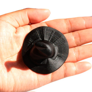 Chapeaux <span class=keywords><strong>de</strong></span> magicien sculptés à la main, noirs naturels en cristal obsidienne, 5 pièces, pour la décoration d'halloween, vente en gros - Product Image 3