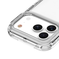 Coque transparente en TPU avec protection antichoc 360° à coussins d'air, anti-traces de doigts, design sportif pour téléphones 17 Air, 16, 15, 14, 13, 12
