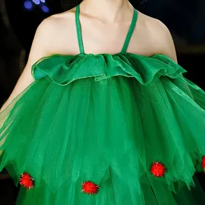 ชุดคอสเพลย์ซานต้าเอลฟ์สีเขียวสำหรับเด็กผู้หญิงชุดต้นคริสต์มาสชุดเค้กแฟนซีสำหรับเด็กเสื้อผ้าสำหรับงานเลี้ยงคริสต์มาส - Product Image 4