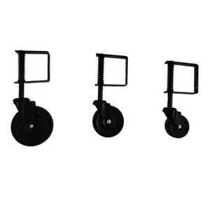 Roulettes à ressort pour portail, roue en acier à roulement à billes de 4 pouces, accessoire industriel pour entrée, sans frein, type à trou de boulon - Product Image 5