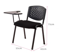 Chaise de bureau et de maison de style moderne avec table d'écriture, chaise de conférence pour l'école et la salle, en promotion
