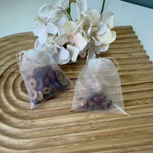 ถุงกรองชาไนลอนใสพร้อมเชือกรูดสำหรับชาใบและสมุนไพร - Product Image 2