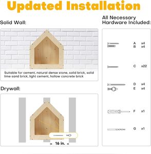 Rascador de Pared para Gatos en Forma de Casa, de Madera, con Múltiples Entradas, para Uso en Interiores - Product Image 6