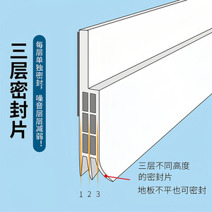 Door Bottom Sealing Strip Silicone Self Adhesive Windproof Sound Absorbing For Door Window Minimalist Design White Black One - Product Image 2