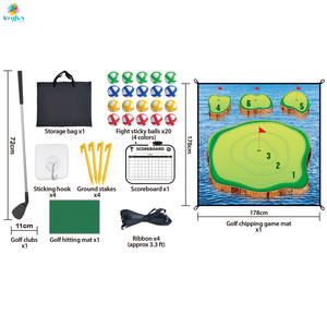 Ensemble de tapis d'entraînement de golf en plastique pour enfants, intérieur/extérieur, aides à l'entraînement sportif pour les tout-petits et les enfants, kit extérieur de putting green - Product Image 2