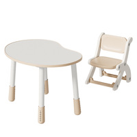 Bureau d'écriture en fer en forme d'arachide à hauteur réglable pour enfants, idéal pour l'apprentissage précoce, les loisirs créatifs, le salon, la chambre et l'école