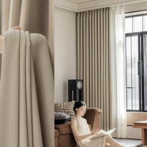 Xu Hướng Phổ Biến Chenille Vải Trà Sữa Màu Cao Màn Rèm Vải Cho Phòng Khách Phòng Ngủ Khách Sạn Văn Phòng - Product Image 6