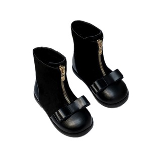 Chaussures Pour Enfants Winters PU Leather Kids Girl Boot Cute <b>Ankle</b> Boots Black Color Boots for Kid Girl Children Winter Boots - Product Image 1