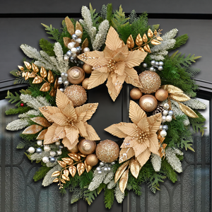 LINGKAI Mixed Style in Stock Christmas Wreath Multiple Designs <b>Xmas</b> Front Door Wreath Holiday Home <b>Decor</b> Fast Shipment - Product Image 6