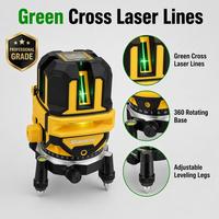 Niveau laser vert numérique Saneite, 2/3/5 lignes avec points laser améliorés, idéal pour la construction, l'ingénierie et la topographie