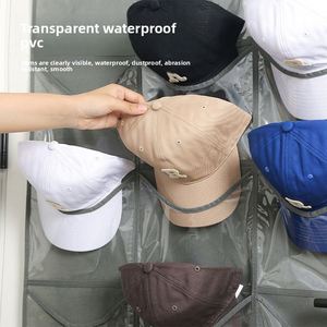 Amz Hot 14 Pocket Foldable Grey Hat Organizer Round <b>Baseball</b> <b>Cap</b> Display Rack <b>Storage</b> Functional Felt Hat Rack - Product Image 3