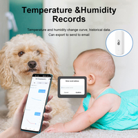 Capteur de température et d'humidité numérique intelligent Tuya WIFI pour intérieur, fonctionne avec un déshumidificateur