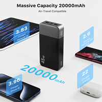 NOBIS 45W Power Bank 20000Mah Slim Portable Smart Led Display Power Banks dengan Pengisian Cepat untuk Semua Perangkat Seluler