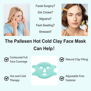 Masker tanah liat paket terapi panas & dingin wajah penuh fleksibel untuk perlengkapan rehabilitasi pereda sakit kepala pendingin & pemanas - Product Image 5