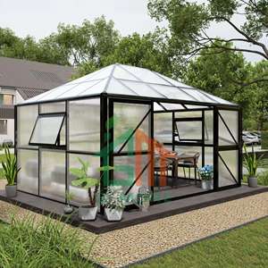 <span class=keywords><strong>Serre</strong></span> nouvelle génération avec structure en aluminium épaissie et couverture en polycarbonate haute résistance, résistante au vent et à la neige, utilisable toute l'année - Product Image 1