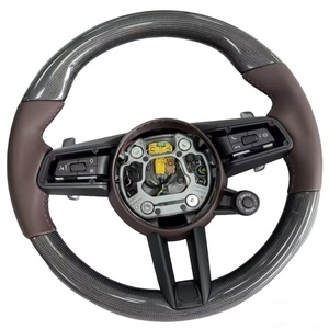 Volante Deportivo de Cuero y Carbono para <span class=keywords><strong>Porsche</strong></span> Macan 911 Cayenne Panamera 991 997 996 718 - Product Image 4