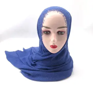 Hijab algodão musculino 126 cores, atacado hijab algodão glitter ouro hijab sólido dyed senhoras