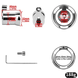 FRRK Cage de chasteté en métal avec plug anal, ceinture et cage urétrale plate inversée, Nouveau modèle 2026, Jouet sexuel BDSM pour hommes et sissies - Product Image 3