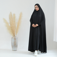 Loriya Nouvelle Abaya Femmes Robe Musulmane Jersey Une Pièce Prière Abaya Hijab Robe Traditionnelle Musulmane Vêtements