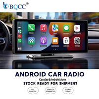 BQCC 10.26" Android Auto CarPlay GPS Navigation Stéréo de voiture portable Émetteur FM Aide à la marche arrière Écran IPS Haut-parleur intégré