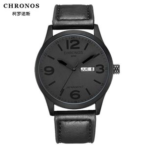 Montre à quartz de luxe pour homme Chronos, style business, avec date - Product Image 6