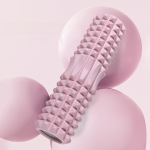 Rouleau de yoga creux de 45 cm pour la relaxation musculaire et l'amincissement des jambes, écologique, léger, durable, rouleau à picots pour le fitness - Product Image 1