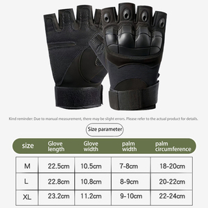 <span class=keywords><strong>Gants</strong></span> de prévention des chutes demi-doigts pour moto <span class=keywords><strong>Gants</strong></span> d'alpinisme de sport résistants pour l'équitation d'été Gant en cuir résistant aux chocs - Product Image 4