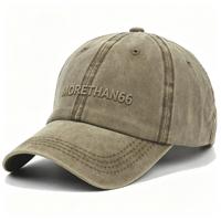 Casquette de baseball unisexe en coton délavé et vieilli avec logo brodé personnalisé, non structurée, réglable, style streetwear, pour l'extérieur et la protection solaire