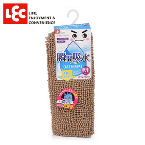 Tapis de bain LEC 40x60cm absorbant et antidérapant pour la salle de bain à domicile, rectangulaire, couleur unie, style minimaliste, lavable à l'eau - Product Image 5