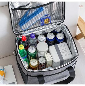 Sac isotherme pour déjeuner en tissu Oxford doux, sac de pique-nique thermique isolé avec bandoulière réglable - Product Image 2