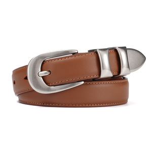 Cinturón de Cuero de Primera Calidad con Hebilla de Pin, Diseño de Alta Gama Personalizable, Simple, Moderno, Popular, Retro, Versátil, para el Día a Día, Gran Venta - Product Image 3