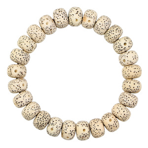 Bracelet en graines de Bodhi étoile et lune, perles cylindriques 6,8x10,2mm, bijoux religieux unisexe - Product Image 5