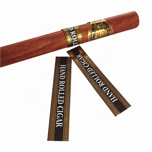 Papel de cigarro enrollado a mano negro <span class=keywords><strong>cubano</strong></span> de lujo, lámina dorada, vinilo impermeable, plástico, Material PP, etiquetas adhesivas de <span class=keywords><strong>precio</strong></span> al por mayor - Product Image 4