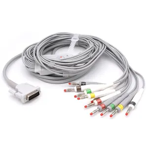 Kompatibles EKG-EKG-Kabel mit IEC 10Lead 4.0 Bananelektrode für M1770A-Gerät