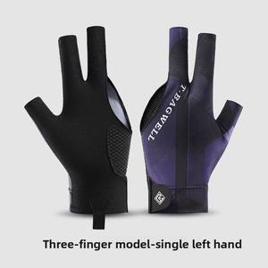 Guantes de <span class=keywords><strong>billar</strong></span> profesionales Tres dedos de alto grado Antideslizante Dedos expuestos Bola especial Fino Snooker Poliéster transpirable - Product Image 3