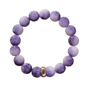 Altı Karakterli Atasözleri Oymalı Dokuz Mor Bodhi Bileklik 12 Burç Koruyucu Wen Oyun Plakası Buda Boncuğu Hediye Toptan Satış - Product Image 5