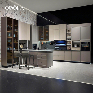 OPPOLIA E0 CE Armadietti Durevoli <span class=keywords><strong>con</strong></span> Vetrina, Design Personalizzato, Mobili da <span class=keywords><strong>Cucina</strong></span> <span class=keywords><strong>a</strong></span> Isola, Armadietto da <span class=keywords><strong>Cucina</strong></span> in Compensato e PVC - Product Image 1