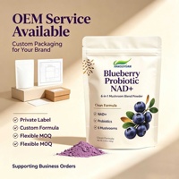 Poudre de champignons OEM saveur myrtille, nicotinamide riboside et probiotiques 6-en-1 pour une nutrition quotidienne
