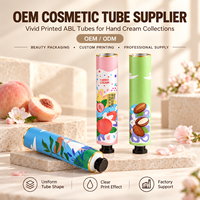 Crème pour les mains personnalisée, tubes ABL, emballage en aluminium et plastique, impression UV, bouchon à vis 12,7-35 mm, étiquette privée, soins de la peau