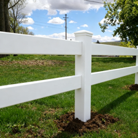 Clôture en PVC blanc de 8 pieds à 2 rails, assemblage rapide, kit de paddock pour chevaux en vinyle, modélisation 3D, résistant aux intempéries, installation facile
