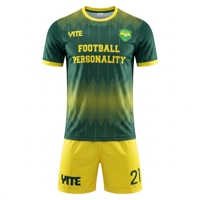 Tenues de football personnalisées YITE pour hommes, ensembles de maillots de foot imprimés par transfert thermique, 100 % polyester, séchage rapide, respirant