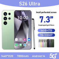Smartphone 5G S26 Ultra Dual SIM 2025, Vente Directe Usine, Appareil Photo 108MP Haute Résolution, Écran 7,3 Pouces, Mémoire 16 Go + 1 To, Connectivité LTE, Version Anglaise
